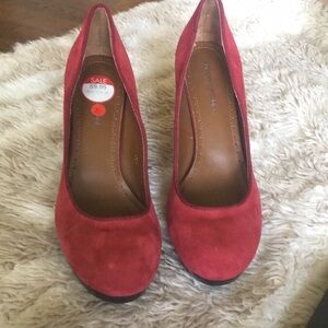 Women red plattaform heels